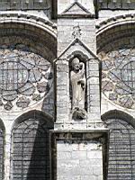 Chartres, Cathedrale, Facade sud, statue